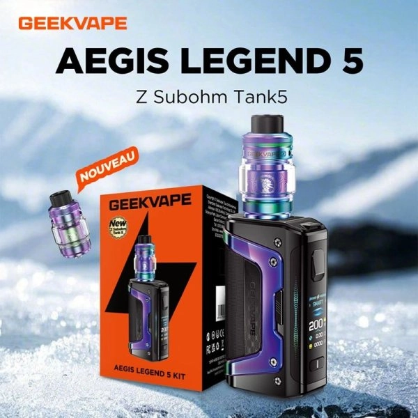 GEEKVAPE Pack Aegis Legend 5 5.5ml (Zeus Sub-Ohm 5) 2x18650